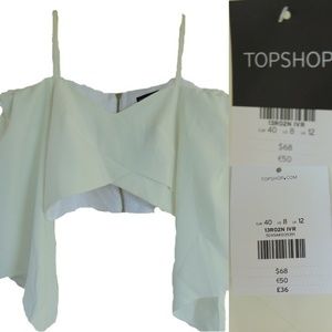 🔥SALE Topshop Angel Sleeve Crop Top, 8